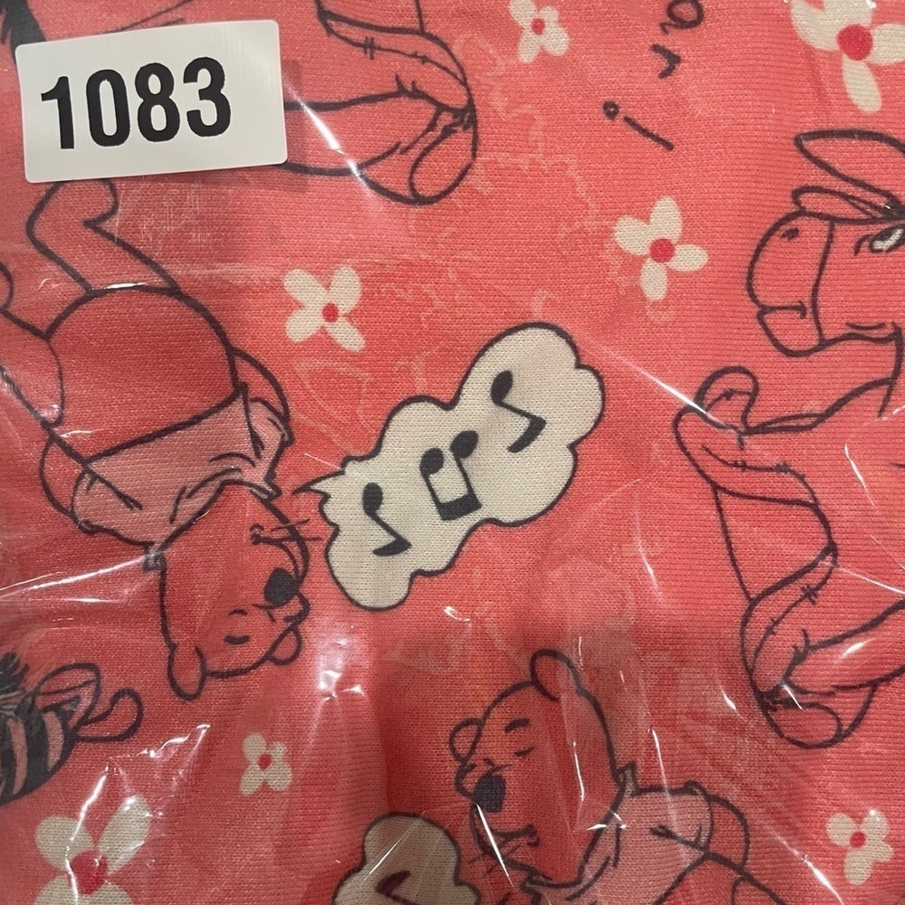 DISNEY Pajamas Size XS Pink Black Pull On Winnie the Pooh Pants Front Pockets - Picture 9 of 9